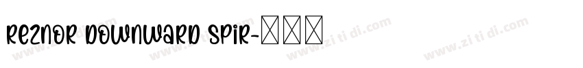 Reznor Downward Spir字体转换